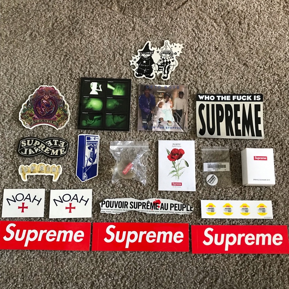 Supreme Sticker & Accessory Combo Pack
